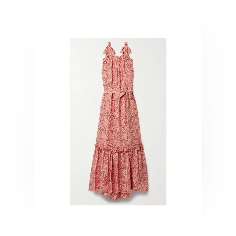 Hannah Artwear Elara Aubrie Maxi Dress Size 0 NWT 100% Silk Pink Paisley Boho - Picture 7 of 13